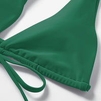 1 x RAW Customer Returns DOULAFASS Women s Bikini Set Sexy Bikini Brazilian Style Low Waist String Triangle 2-Piece Bikini Dark Green S - RRP €35.99