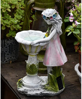 1 x RAW Customer Returns HIAME Garden Decoration Figures for Outdoors Large Solar Light, Flower Fairy Garden Decoration Flower Fairy Solar Light Resin Girl Outdoor Villa Decoration A  - RRP €39.82