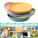 1 x RAW Customer Returns CEVILLAE Plates 5 Pieces 23cm Large Dinner Plates PP Camping, Unbreakable Robust Dinner Plates, Cutlery Microwave and Dishwasher Safe, Lightweight for Salad Cake Dinner Plates, 5 Colors - RRP €14.99