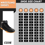 1 x RAW Customer Returns CORE Wrestling Shoes for Men, Women and Kids, Black, 43 EU - RRP €59.9