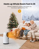 1 x RAW Customer Returns iDOO Electric ceramic heater for home, 1500W power that allows fast heating, quiet and safe, with remote control, timer up to 12 hours - RRP €39.99