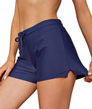 1 x RAW Customer Returns SHEKINI Women s Short Boxer Shorts with Side Split Tankini Swimming Shorts Swimming Trunks Summer Adjustable Bikini Bottoms Sporty Swimming Shorts Dark Blue, M  - RRP €27.76