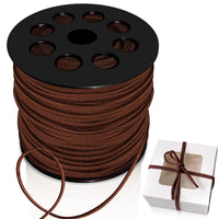 2 x Brand New Leather Cord Leather Strap Faux Suede Cord, 90M Suede Cord Faux Thread Suede Band Leather Cords Suede Strap for DIY Bracelet Necklace Jewelry Craft Dark Brown  - RRP €26.08