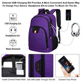 2 x Brand New Della Gao Anti-theft and waterproof backpack with USB slot for work, travel, for men and women, it is suitable for 15.6 inch laptops, purple - RRP €76.46