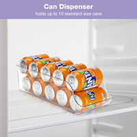 1 x RAW Customer Returns Puricon 4 Pack Can Holder Refrigerator Organizer for Canned Drinks, Stackable Plastic Can Dispenser Cans Drinks Kitchen Organizer Storage Box, Cans Can Store Container - RRP €24.62