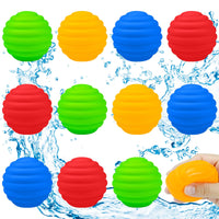 10 x Brand New Lets Joy Reusable Water Balloons, 12 Pack Silicone Water Balloons Water Toys, Colorful Silicone Water Balloons, Self-Closing Water Bombs, Quick-Fill Water Bomb Set, Pool Parties - RRP €88.7