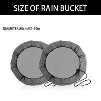 1 x Brand New LEIMEND 2 Pcs Rain Tank Net Rainwater Filter for Rainwater Tank with Drawstring Adjustable Protection Net Protection Against Mosquitoes Leaves 80 cm  - RRP €19.2