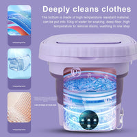 1 x RAW Customer Returns Portable Washing Machines, Mini Washing Machine, Foldable Bucket Washing Machine with Drain Pipe, Automatic Small Bucket Washing Machine, 11 L Capacity, for - RRP €63.3