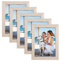 1 x RAW Customer Returns Joyshare 5er 10x15 cm multiple picture frames wood oak 5 pieces - RRP €19.15