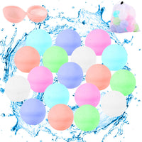 25 x Brand New Joycabin 18 Pack Reusable Water Bombs, Silicone Water Bombs Self-Closing for Children Adults, Quick-Fill Splash Balls for Summer Outdoor Activities, Water Park, Pool - RRP €237.25