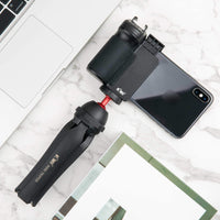 1 x RAW Customer Returns KIWIFOTOS Mobile Phone Hand Grip Holder Smartphone Gimbal Stabilizer with Wireless Remote Shutter -Tripod Monopod Mount Adapter for iPhone Samsung Huawei Mobile Phone Photography - RRP €18.89