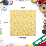 1 x RAW Customer Returns BUERPINKING 8 pieces of fabrics for sewing, cuff fabric, jersey fabric by the meter, patchwork for quilting DIY handicrafts, squares cotton cloth, 50 x 50 cm yellow  - RRP €20.4