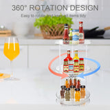 5 x Brand New ZONITOK Transparent Lazy Susan Turntable Round Kitchen Shelf Cupboard Organizer Rotating Spice Rack Kitchen Storage Tray for Pantry Bathroom Table Cosmetic Beauty Product  - RRP €108.35