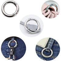 1 x RAW Customer Returns KYYLZ 20 pieces key rings, key chain rings, 28 mm stainless steel spring clasp round spring O-ring, key ring DIY key chain accessories for keys and crafts - RRP €8.99