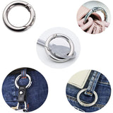 1 x RAW Customer Returns KYYLZ 20 pieces key rings, key chain rings, 28 mm stainless steel spring clasp round spring O-ring, key ring DIY key chain accessories for keys and crafts - RRP €8.99