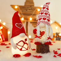 1 x RAW Customer Returns Bseical Pack of 2 Valentine s Day Faceless Doll Decorations, Valentine s Gnomes Illuminated, Handmade Faceless Plush Dolls, LED Valentine s Day Decorations, Wedding Anniversary Girlfriend Wife - RRP €18.14