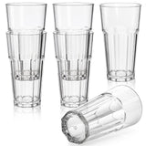 1 x RAW Customer Returns Tebery 6 Pack 400ml Acrylic Plastic Tumbler Cups, 14oz Drinking Glasses Water Glasses, Reusable Acrylic Cups, Stackable, Unbreakable Glasses - RRP €16.99