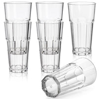 1 x RAW Customer Returns Tebery 6 Pack 400ml Acrylic Plastic Tumbler Cups, 14oz Drinking Glasses Water Glasses, Reusable Acrylic Cups, Stackable, Unbreakable Glasses - RRP €25.53