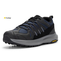 1 x RAW Customer Returns FitVille hiking shoes men extra wide lightweight breathable trekking shoes wide outdoor shoes non-slip mountain shoes cushioning men s sneakers with arch support navy blue 46.5 EU X-Wide - RRP €59.99