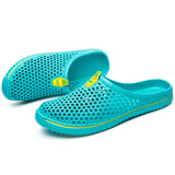 1 x RAW Customer Returns SAGUARO Clogs Breathable Mesh Slippers Summer Hollow Sandals Garden Shoes Leisure Bathing Shoes Beach Aqua Slippers Flat Sole Slippers Women Men,Blue,39 EU Label size 40  - RRP €18.98