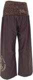 1 x RAW Customer Returns GURU SHOP Wide wellness trousers, yoga trousers, trousers with wide waistband, cappuccino, cotton, size S 36  - RRP €27.08