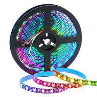 1 x RAW Customer Returns SEZO WS2812B ECO 5M 300LEDs DC5V Individually Addressable LED Strip Individual SMD5050 300 Pixel Dream Color Programmable LED Light Strip Flexible IP65 Waterproof Black PCB WS2812E  - RRP €31.25