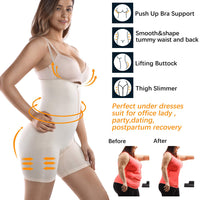 1 x Brand New  MD Women Tummy Control Shapewear Body Butt Lifter Full Body Shaper for Clothes Open Bust Thigh Waist Slimmer Trainer - RRP €24.0