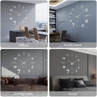 1 x RAW Customer Returns SOLEDI DIY Wall Clock Adhesive Wall Clock Easy to Install Modern Silent Wall Clock Used to Decorate Empty Wall at Home - RRP €19.98