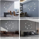 1 x RAW Customer Returns SOLEDI DIY Wall Clock Adhesive Wall Clock Easy to Install Modern Silent Wall Clock Used to Decorate Empty Wall at Home - RRP €19.98