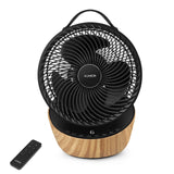 1 x RAW Customer Returns 4UMOR fan quiet 20dB 7.6m s Turbo 21W DC Motor 12 speeds table fan very quiet 3D air circulation for 30m 8H timer fan bedroom office black - RRP €70.58