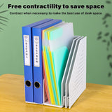 1 x RAW Customer Returns FRETONBA Foldable A4 file magazine holder with 4 compartments, desk organizer for office organization and storage, desk organizer for school office - RRP €20.26