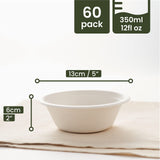 11 x RAW Customer Returns HAAGO 50 sugar cane paper bowls 350ml , disposable bowls, soup bowls, paper bowls, soup plates - stable microwave safe - environmentally friendly biodegradable - RRP €153.89