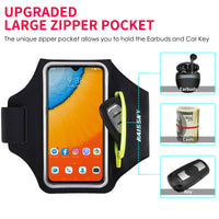 1 x RAW Customer Returns HAISSKY sports armband with headphone bag, mobile phone case sports for iPhone 14 Pro Max 13 Pro 12 11 Pro XR X 8 Plus, Huawei P50 Pro P40 Pro Mate 50 Xiaomi, Galaxy mobile phone case running armband - RRP €12.1