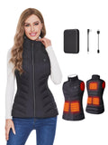 1 x RAW Customer Returns Zogeicy heated vest for women with battery, lightweight heating vest with 5 heating areas, fashion slim fit heated jacket for women - RRP €101.24