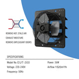 1 x RAW Customer Returns Aygrochy 300mm inlet and exhaust fan, industrial wall fan for heating, cooling, booster, grow tents, hydroponics, home use, ventilation and exhaust blower. - RRP €95.99