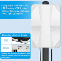 1 x RAW Customer Returns Nelawya 4G LTE 5G Panel Antenna Outdoor Mimo Directional Antenna 700-2700 3300-3800 MHz Up to 12dBi Antenna with 10 Meter Cable TS9 SMA Connector Compatible with 5G 3G 4G LTE Router Modem - RRP €119.99