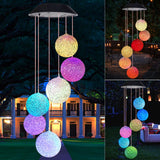 1 x RAW Customer Returns JIAUFU Chestnut Ball XXL Solar Wind Chimes for Outdoors, Color Changing LED Wind Chimes Chimes Mother s Day Gift, Lawn Garden Decor, Wind Chimes for Garden, Yard, Patio and Home Decoration - RRP €20.16