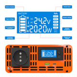 1 x RAW Customer Returns DATOUBOSS Inverter Pure Sine Wave 2000W 4000W Voltage Converter 24V 230V LCD Display and 1x USB 1xtype-c Voltage Converter Pure Sine Wave Inverter Pure Sine Wave - RRP €209.74