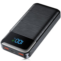 1 x RAW Customer Returns Power Bank 22.5W, Powerbank 30000mAh USB C PD20W fast charging function, external cell phone battery portable charger with LED display 3 outputs 2 inputs Protable Mobile Power Bank Station for smartphones - RRP €36.29