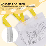 2 x Brand New Pack of 12 fabric bags for painting for children and 12 colored pencils. Suitable for party favors for children s birthdays. Double-sided patterned graffiti bags. DIY blank fabric bags for children s birthday party gifts. - RRP €14.9