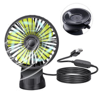 2 x RAW Customer Returns Ymenow USB Car Fan with Suction Cup, 1 Pack 5V 1A USB Suction Cup Fan Portable Vehicle Fan Electric Fan Cooling Table Fan with 3 Speeds for Car Dashboard Window Home Office - RRP €35.98