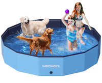 1 x RAW Customer Returns Meowant Dog Pool, Foldable Paddling Pool PP Large Dog Pool Durable Non-Slip Dog Bath, Pet Bathtub 2XL 180 30cm  - RRP €62.99