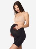 1 x RAW Customer Returns Be Mammy Women s Maternity Wear High Waist Maternity Shorts without Side Seams Underwear Pregnancy 06 15 Black, L  - RRP €19.99