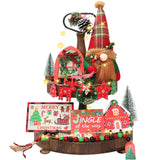 5 x Brand New YAMI Pack of 19 Christmas Decorations for Tiered Tray Christmas Tree Mini Ornament Wooden Signs and Gnome Plush Decorations for Christmas Home Farm Party Table Decoration - RRP €45.3