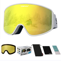 1 x RAW Customer Returns OUTDOOR SPARTA ski goggles snowboard goggles for men and women with 2 magnetic interchangeable lenses and case anti-fog UV protection helmet compatible - RRP €37.18