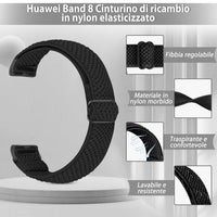 1 x RAW Customer Returns SHIJZWD Elastic Wristbands compatible with Huawei Band 8 Huawei Band 8 NFC Wristbands Elastic Adjustable Replacement Nylon Wristbands for Huawei Band 8 Men Women, Nylon Bracelet - RRP €24.0