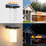 1 x RAW Customer Returns Lightsjoy solar lamps for outdoor wall, with motion detector solar LED wall light for outside, waterproof outdoor light wall outdoor lamp warm white outdoor lighting for outside area garden garage - RRP €20.16