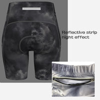 1 x RAW Customer Returns Lo.gas Cycling Shorts Women Padded Cycling Shorts 4d Quick-drying Elastic Women s Summer Cycling Shorts Short With Padding A-Gray Tie Dye M - RRP €30.24