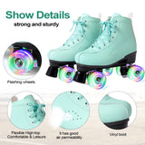 1 x RAW Customer Returns Women s classic retro roller skates, roller skates with four wheels in a double row, classic roller skates, roller skates for children, shiny roller skates, ideal for beginners, ABEC-7 ball bearings - RRP €50.15