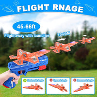 1 x Brand New Airplane toy, model foam aircraft launcher, throwing glider, polystyrene plane model with catapult, aircraft outdoor sports toy, outdoor interactive games, glider - RRP €15.08